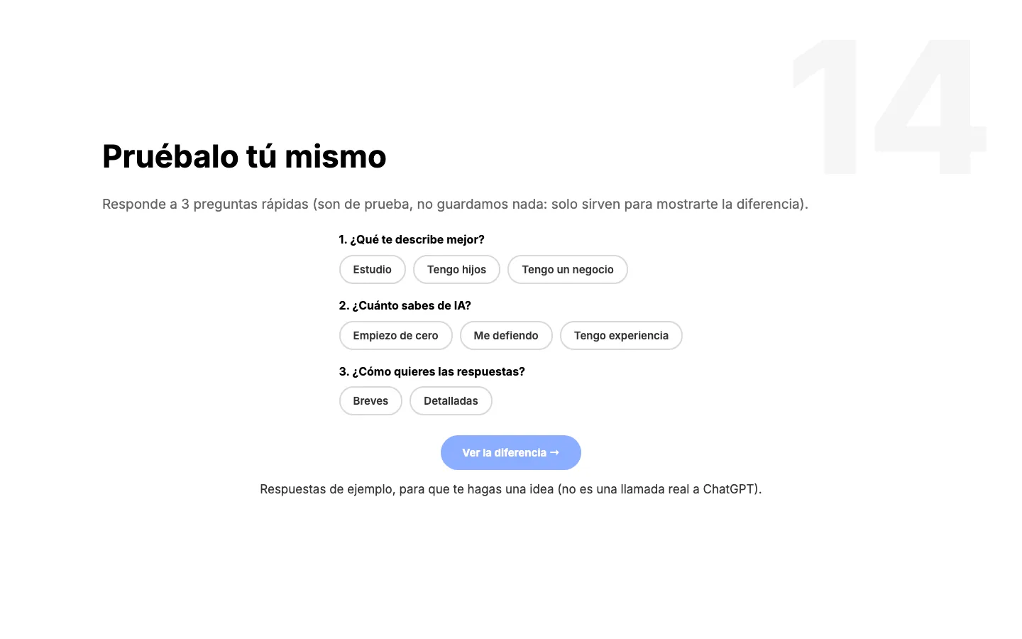 Una diapositiva de la lección 2: tres preguntas rápidas para ver la diferencia que hace el contexto